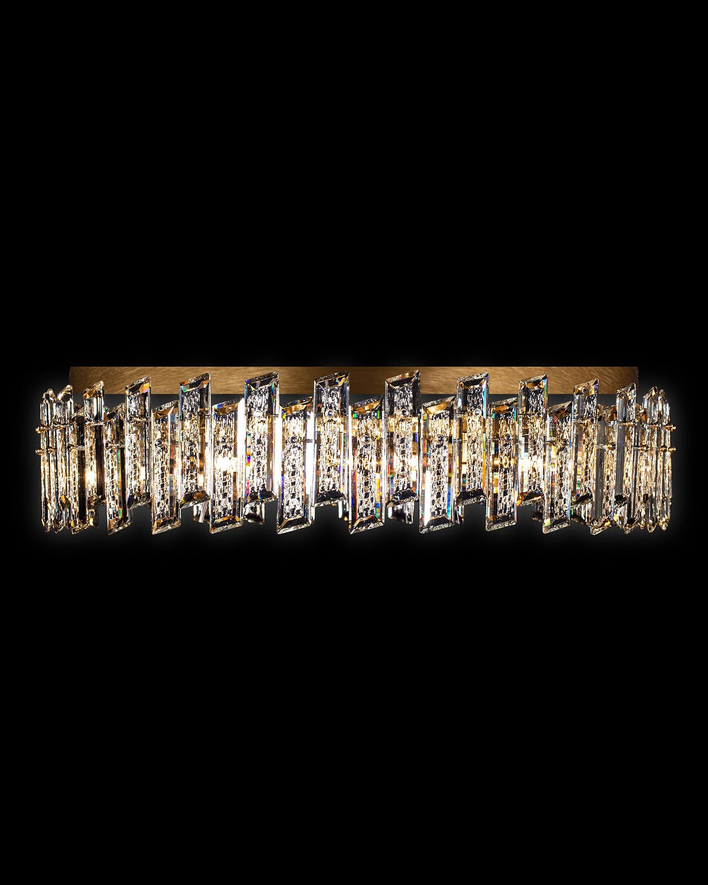 Crisiante Oval Pendant Large Gold Light