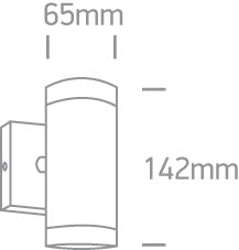 The GU10 Outdoor Wall Cylinders Die cast