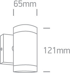The GU10 Outdoor Wall Cylinders Die cast