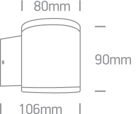 Outdoor Wall Cylinders Down Beam