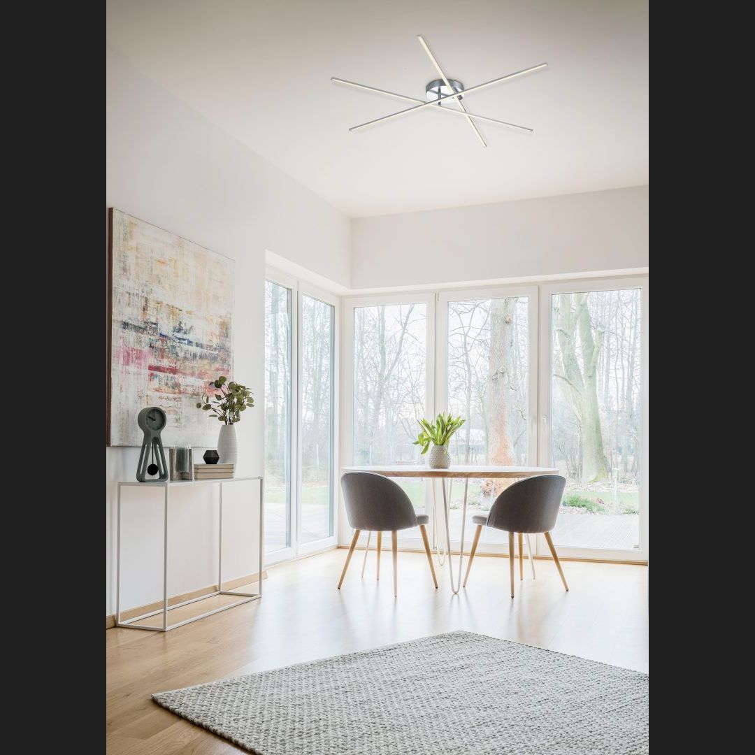 Tiriac - Ceiling lamp - Nickel Matt - Trio