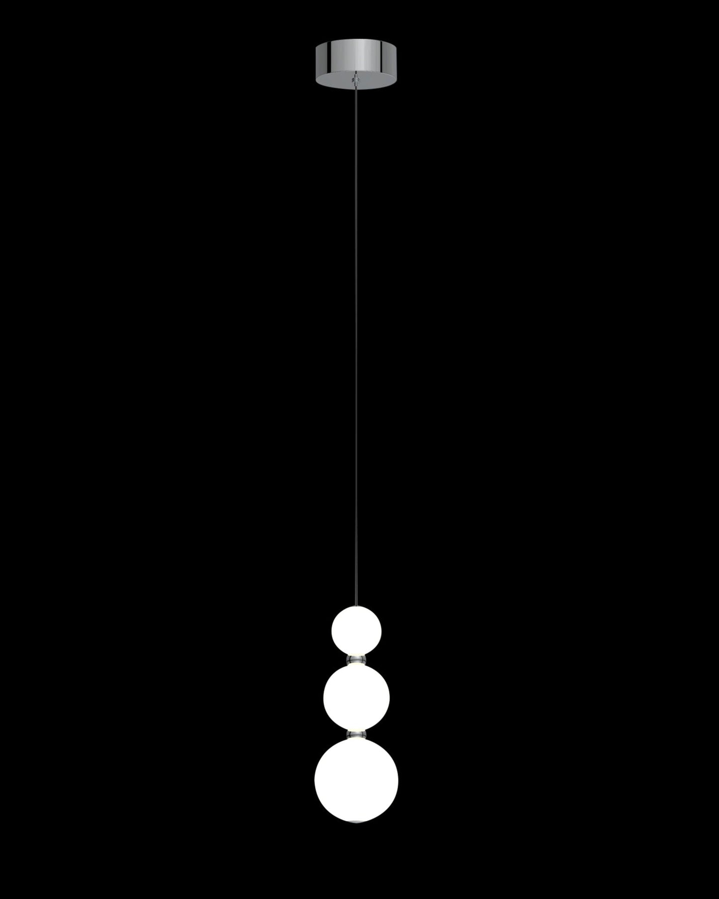 Pearl Single Pendant Chrome Light