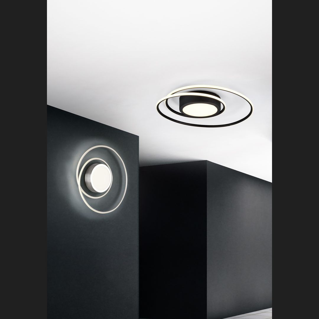Yava - Ceiling lamp - Black Matt - Trio