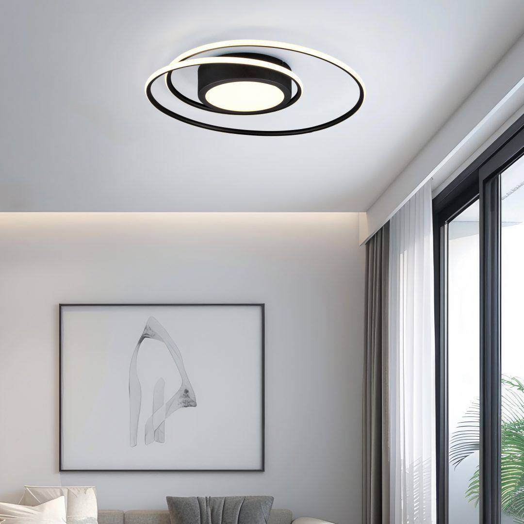 Yava - Ceiling lamp - Black Matt - Trio