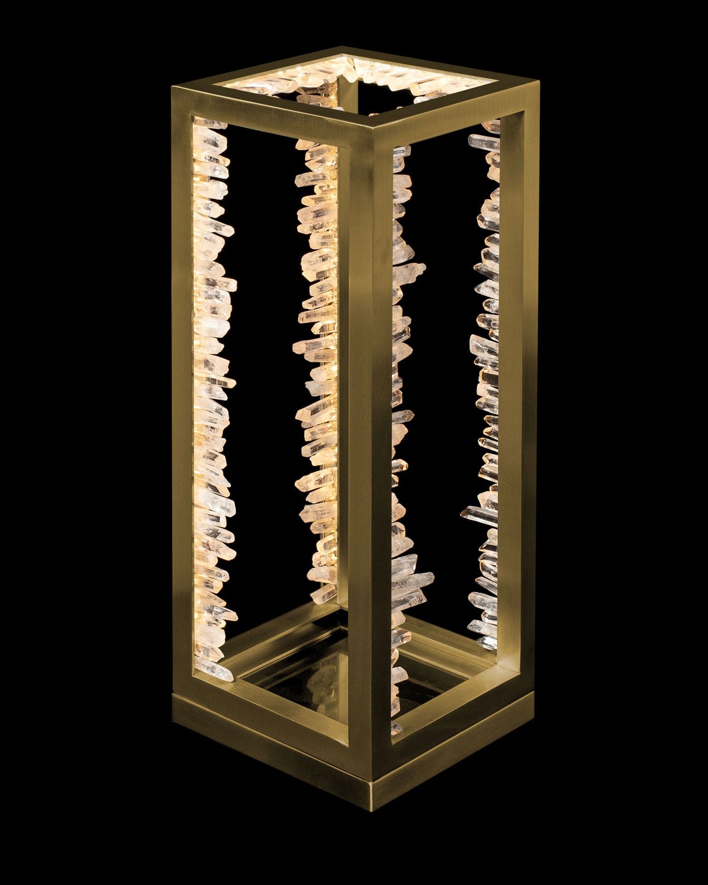 Quartz Retangular Table Light Satin Gold