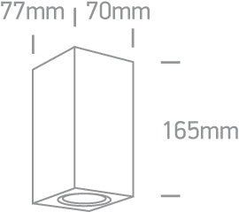The GU10 Outdoor Wall Cube Lights Die cast