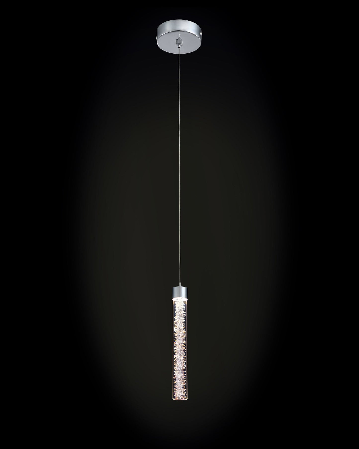 Crackle 1LT Pendant Chrome Light