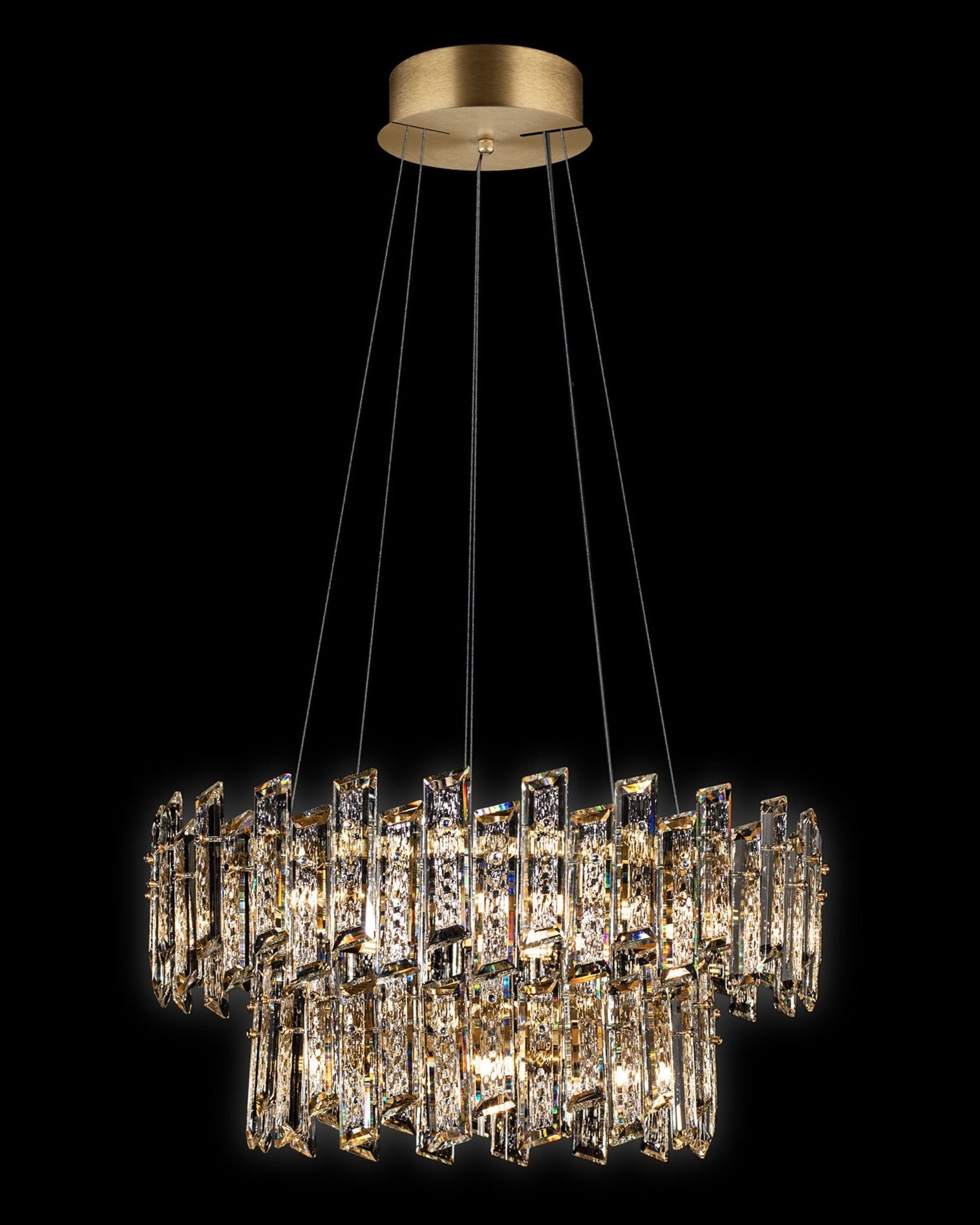 Crisiante Pendant 2 Tier 6/9Lt Gold Light