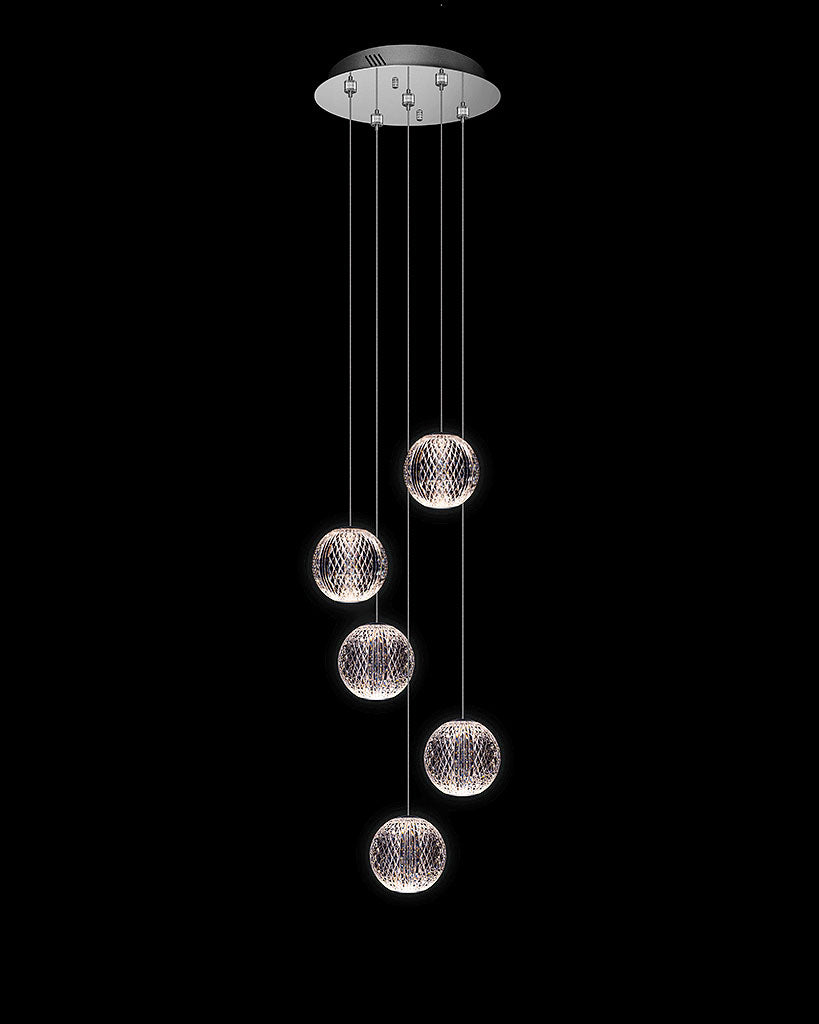 Diamante 5Lt Round Chrome Light