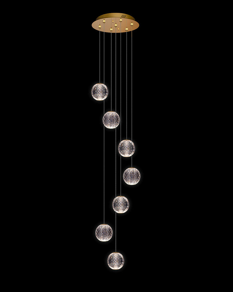 Diamante 7Lt Round Gold Light