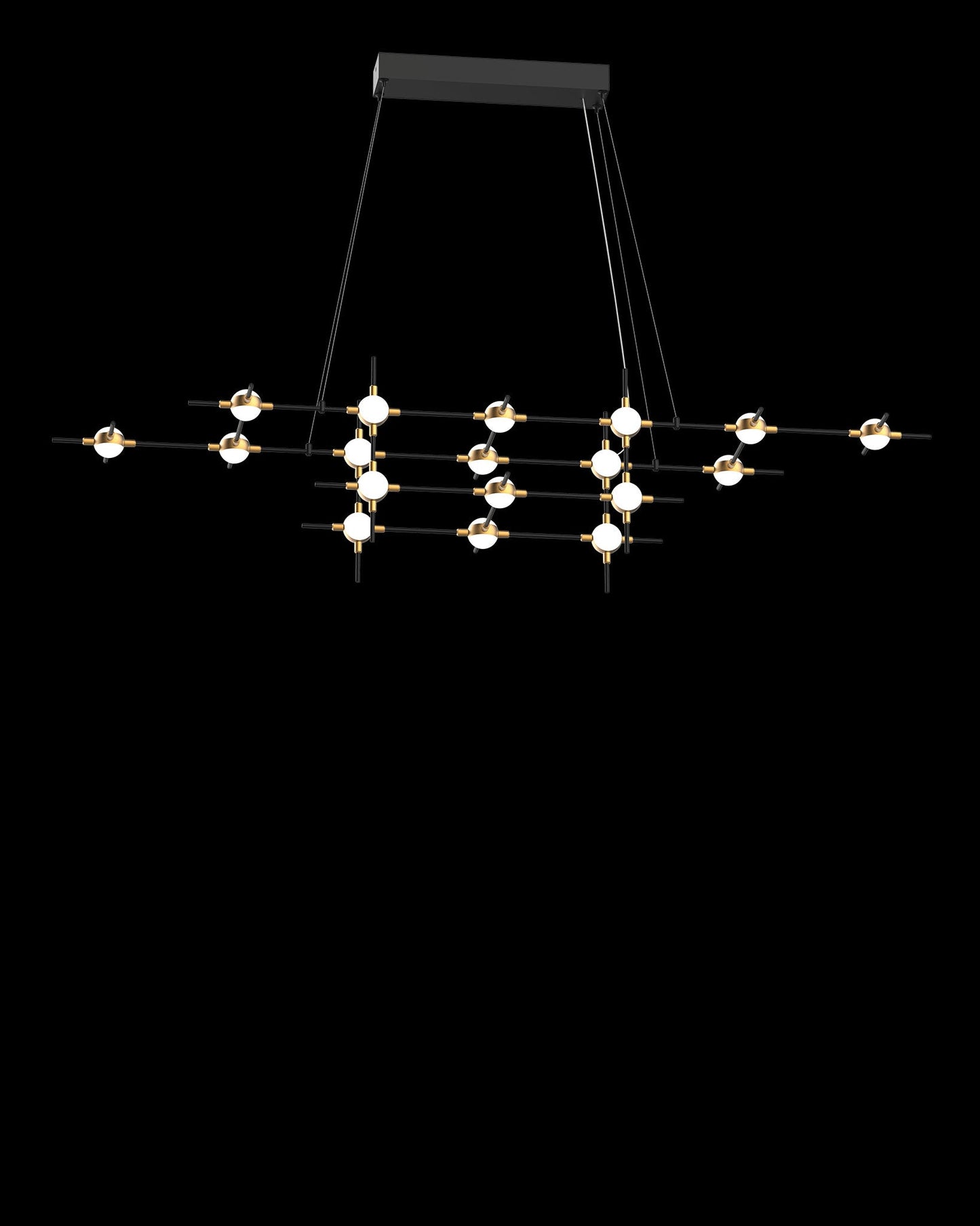 Molecular 18Lt Pendant Black With Gold Model B Light