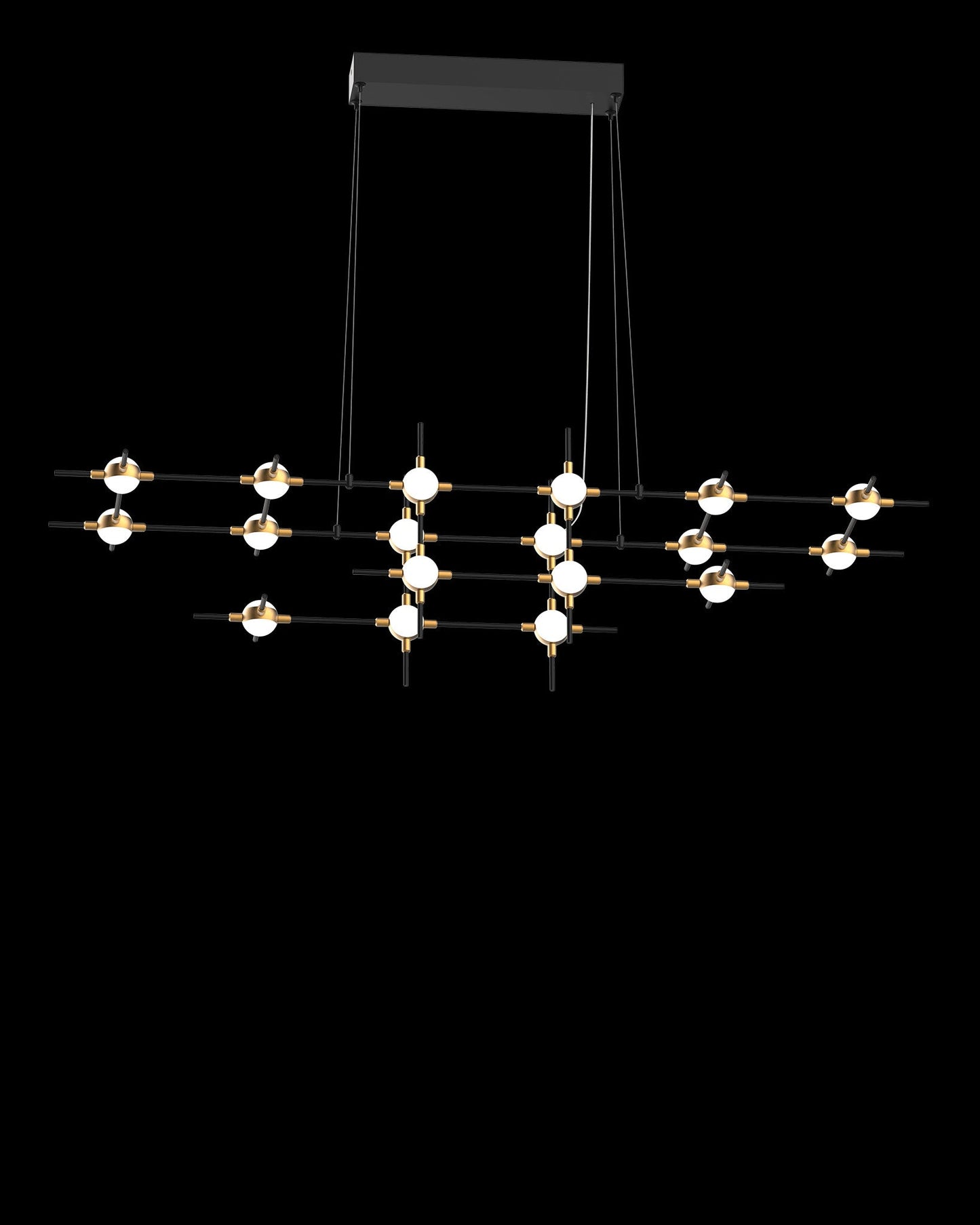 Molecular 18Lt Pendant Black With Gold Model C Light