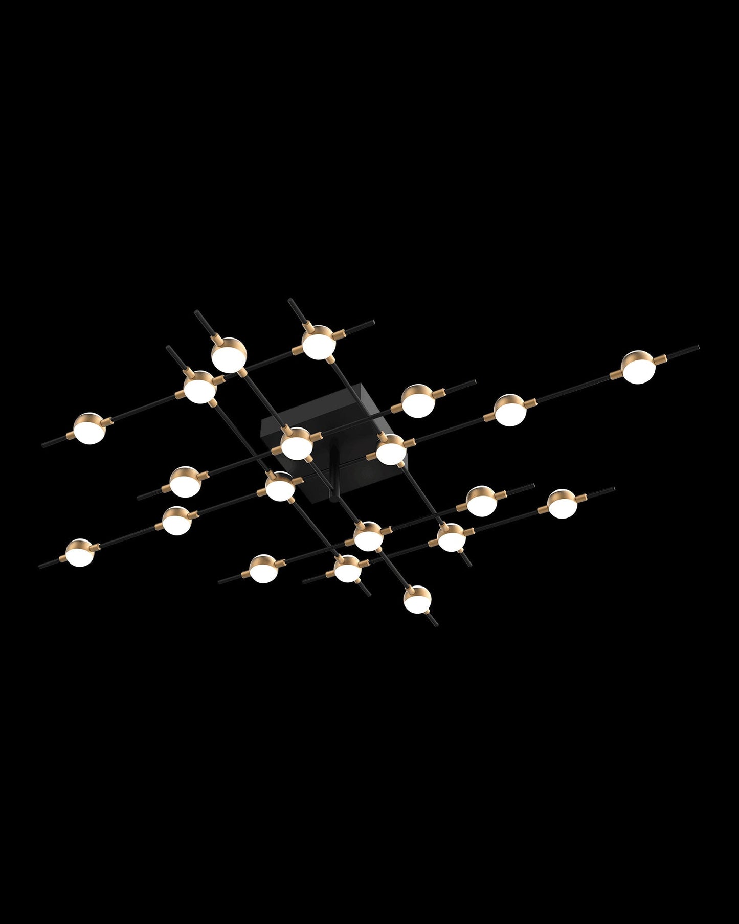 Molecular 20Lt Ceiling Black With Gold Model E Light