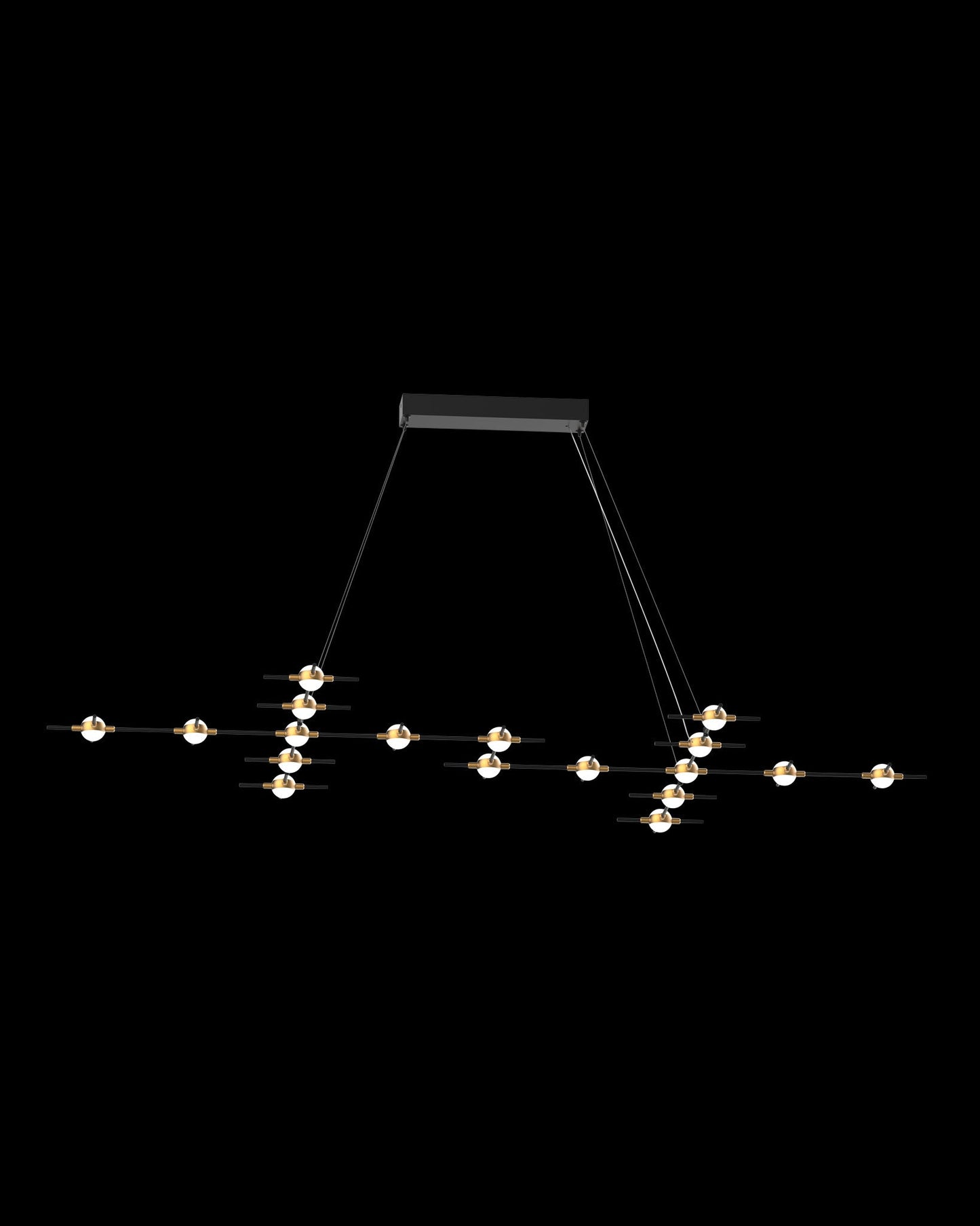 Molecular 18Lt Pendant Black With Gold Model H Light
