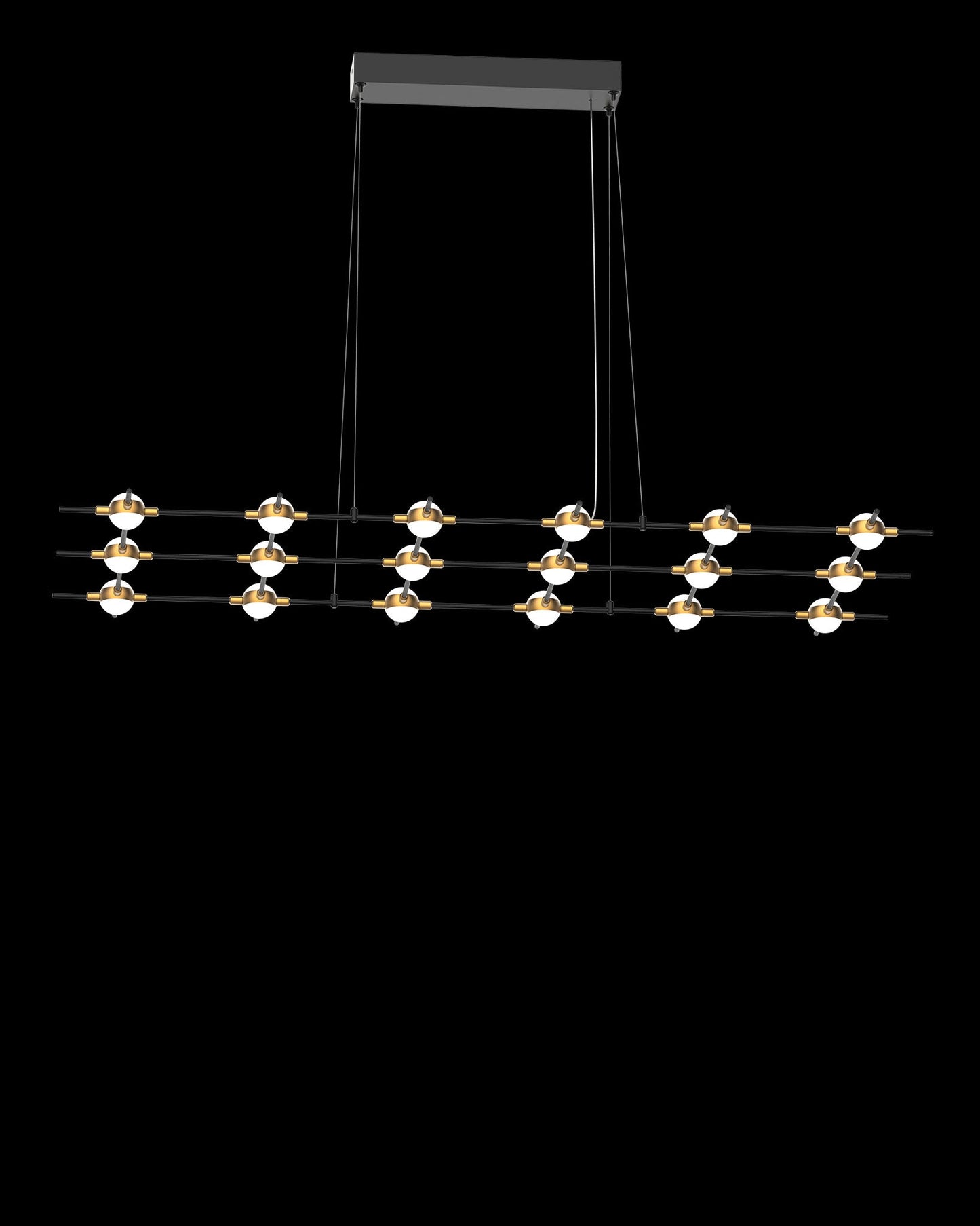Molecular 18Lt Pendant Black With Gold Model F Light