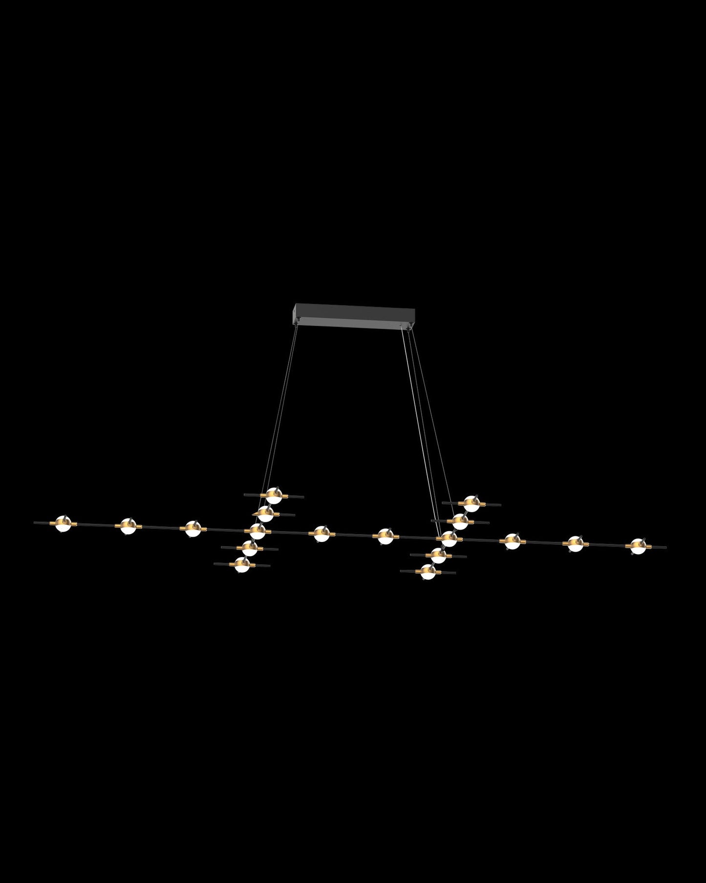 Molecular 18Lt Pendant Black With Gold Model G Light