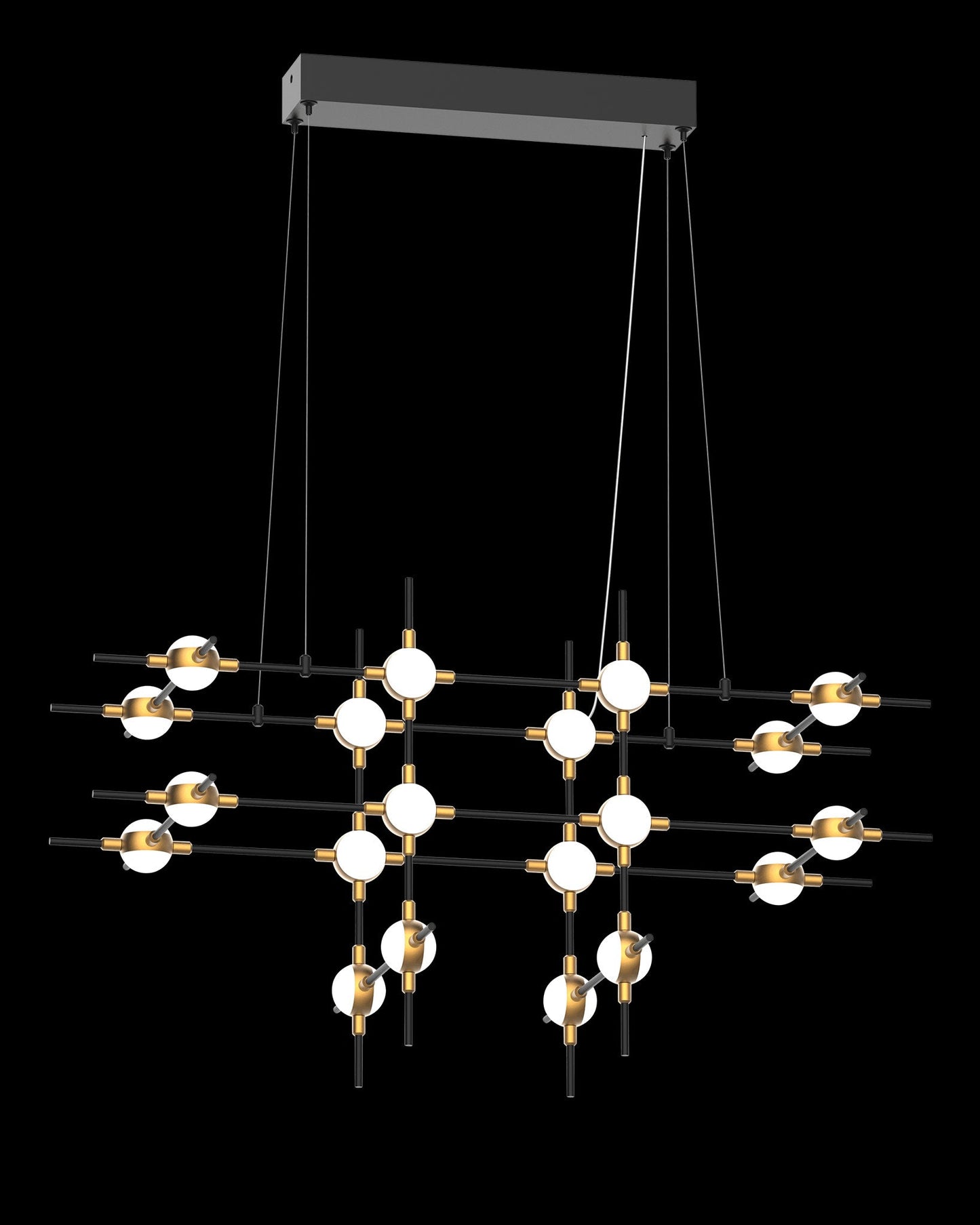 Molecular 20Lt Pendant Black With Gold Model E Light