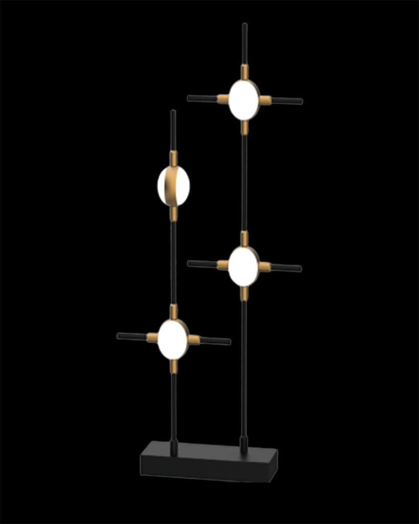 Molecular 4Lt Table Black With Gold Model E Light