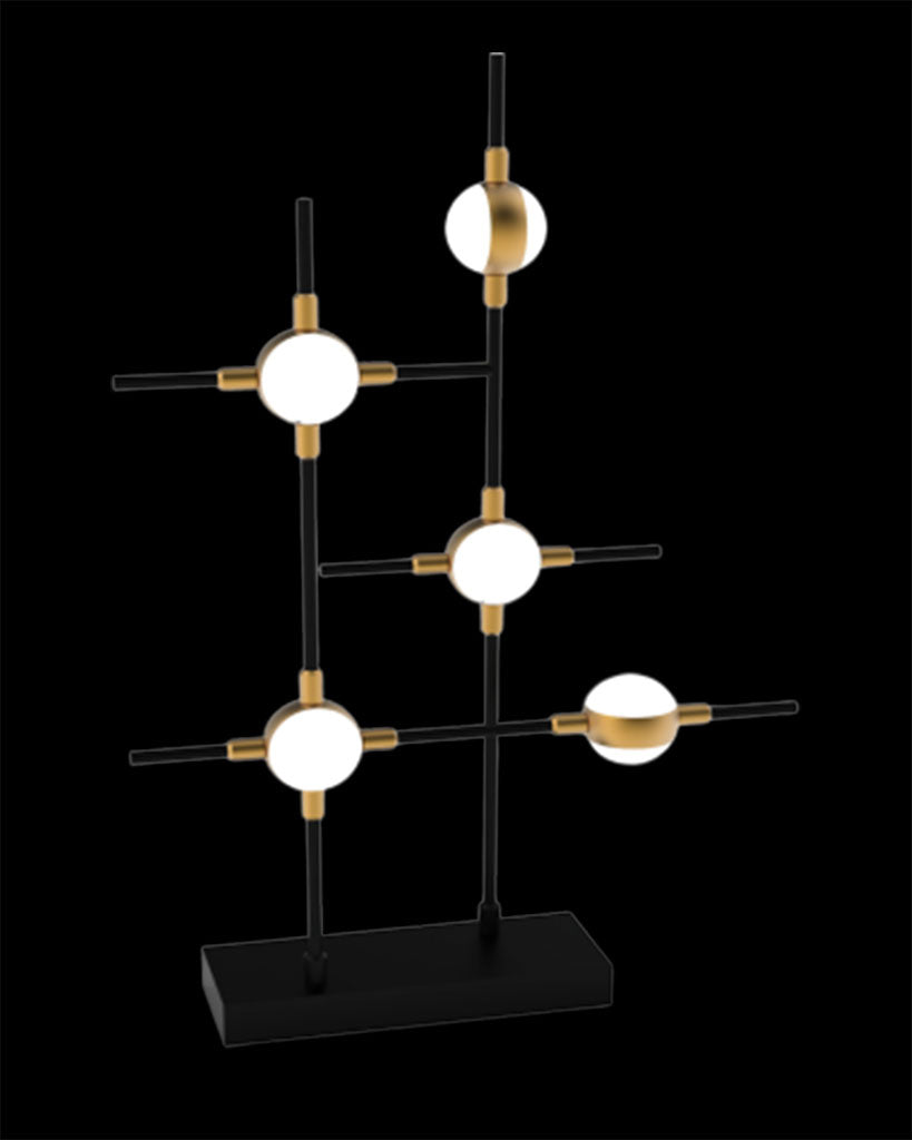Molecular 5Lt Table Black With Gold Model B Light