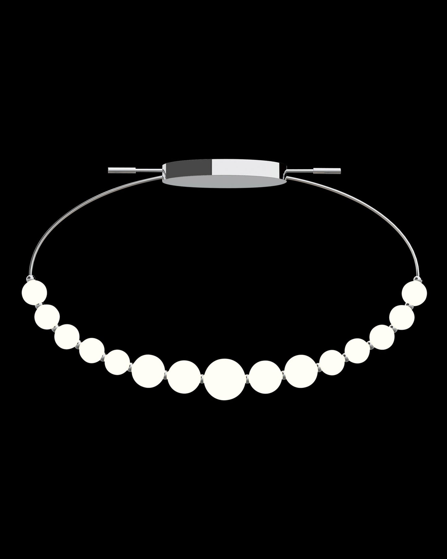 Pearl Semi-Flush Chrome Light