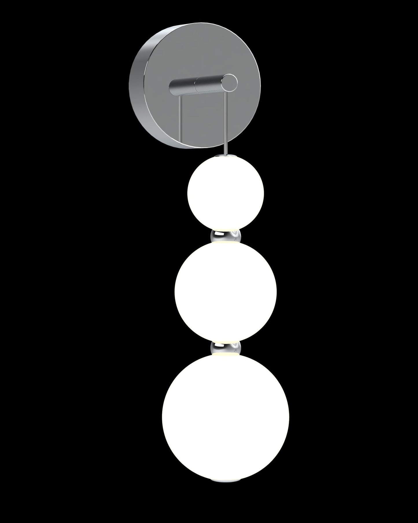 Pearl 3Lt Wall Chrome Light