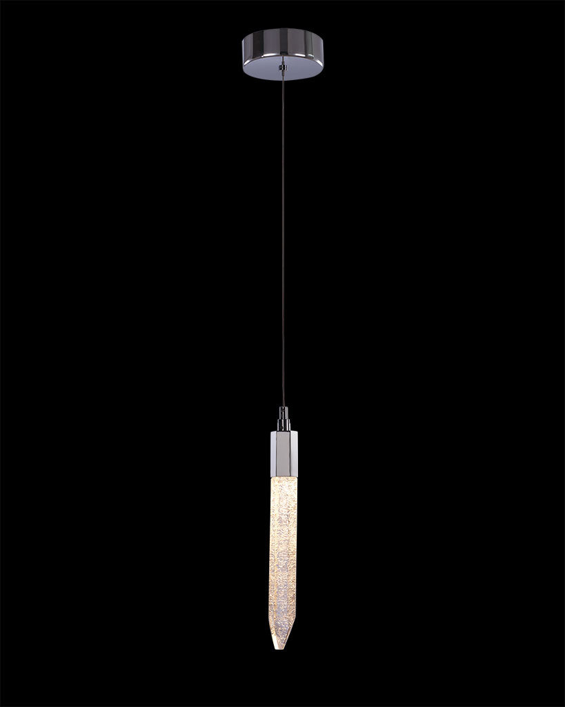 Shard Single Pendant Chrome Light