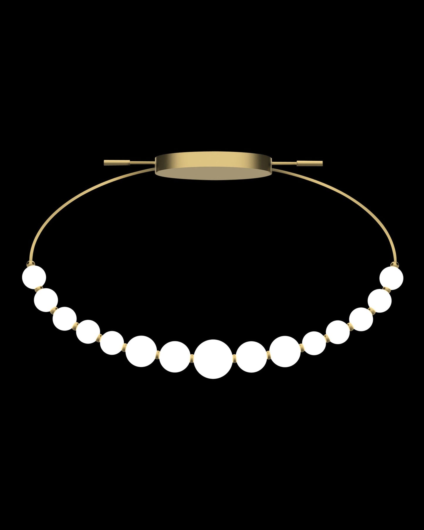 Pearl Semi-Flush Gold Light
