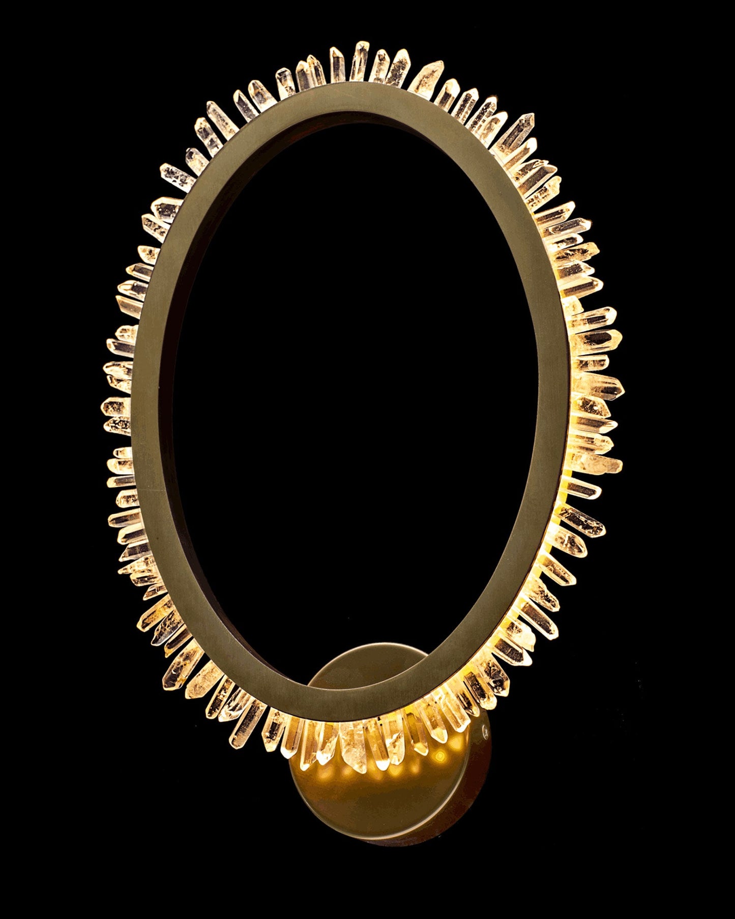 Quartz Halo Wall Light Satin Gold