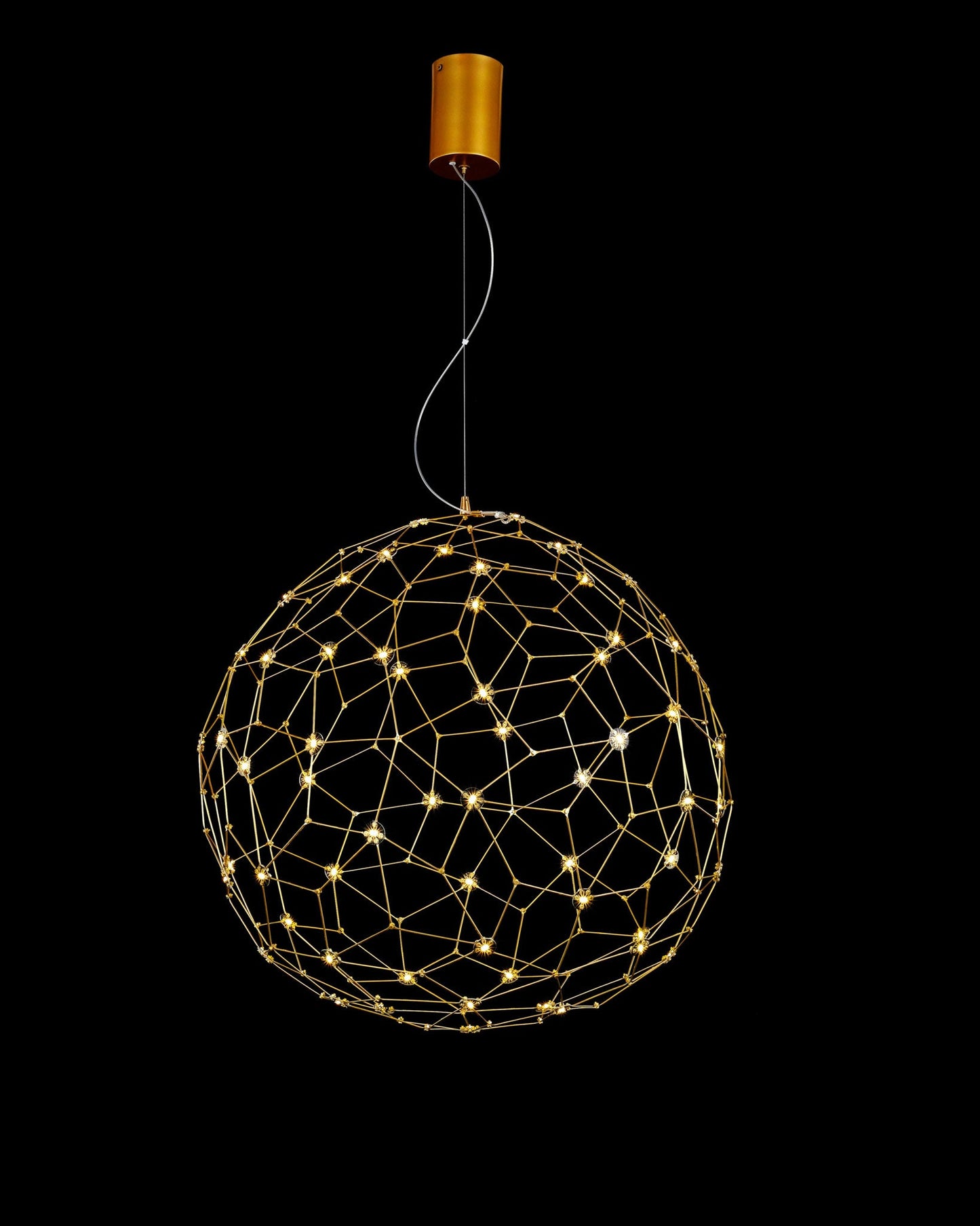 Lucciola Single Pendant D60 Brass Light