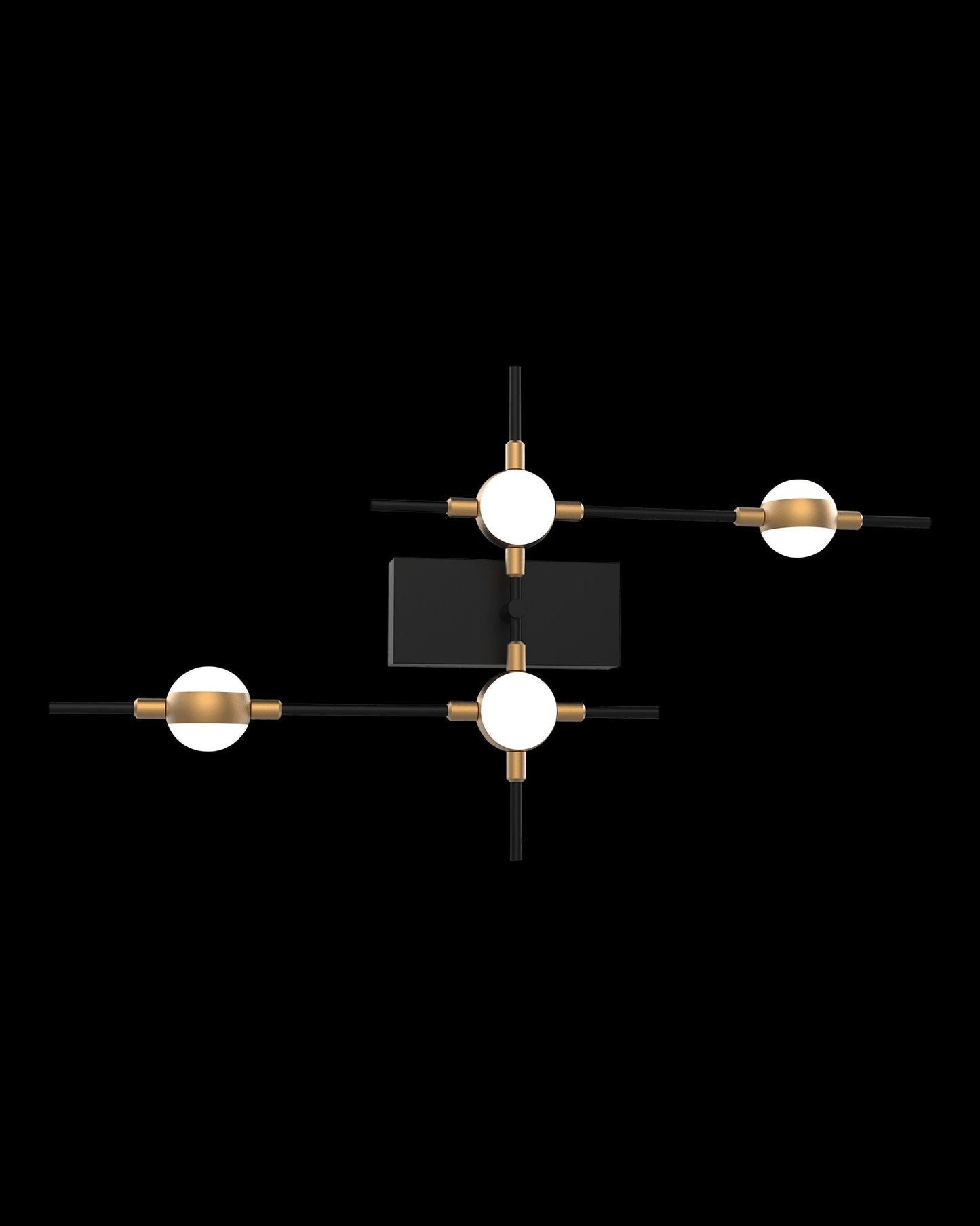 Molecular 4Lt Wall Black With Gold Model A Light