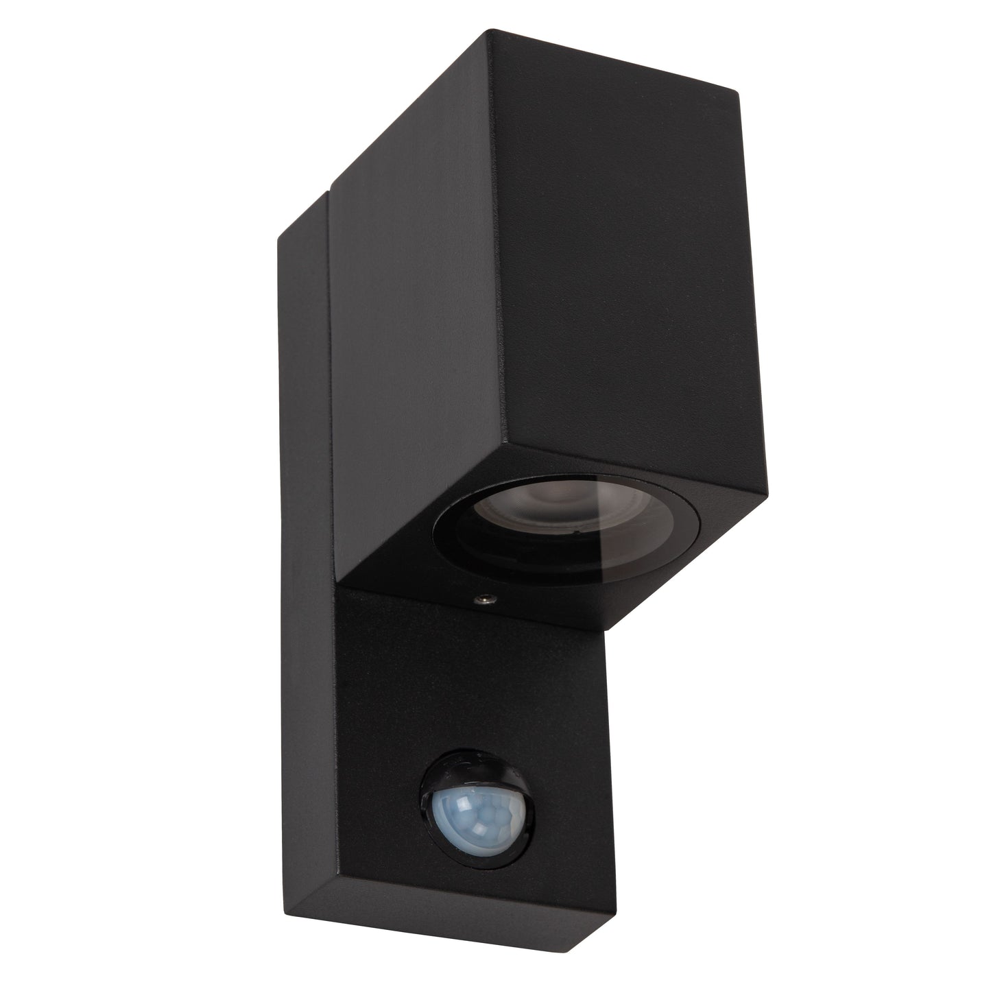 Lucide ZARO IR - Wall spotlight / Wall light Indoor/Outdoor - 1x GU10 - IP65 - Motion & Day/Night Sensor - Black
