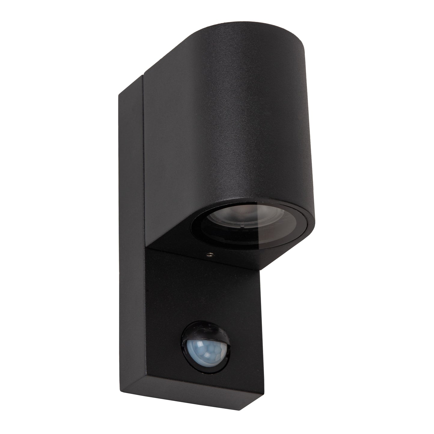 Lucide ZARO IR - Wall spotlight / Wall light Indoor/Outdoor - 1xGU10 - IP65 - Motion & Day/Night Sensor - Black