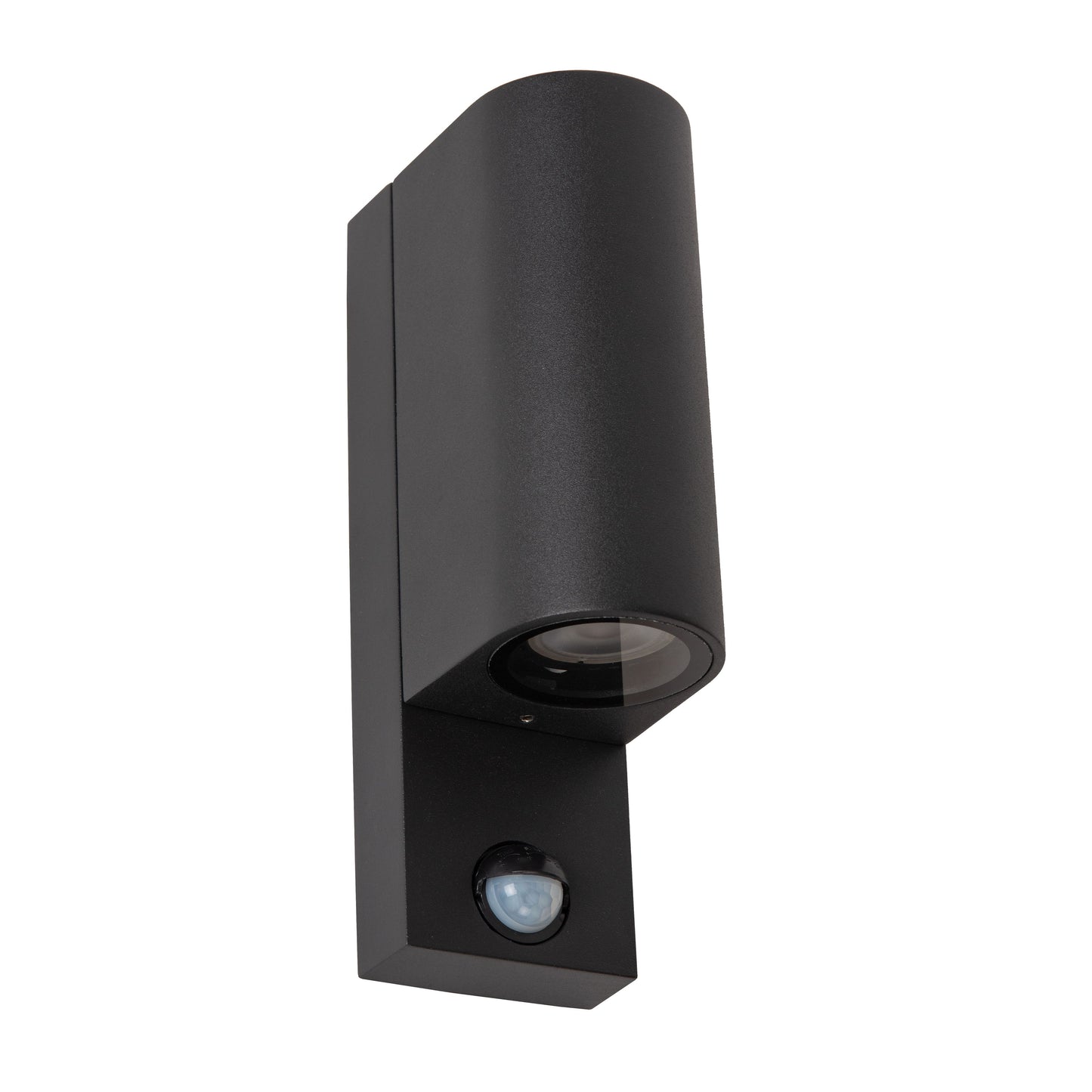 Lucide ZARO IR - Wall spotlight / Wall light Indoor/Outdoor - 2xGU10 - IP65 - Motion & Day/Night Sensor - Black