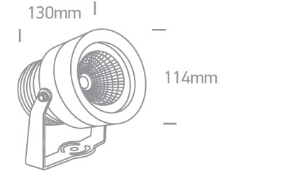 The 20W COB Garden Spots Aluminium