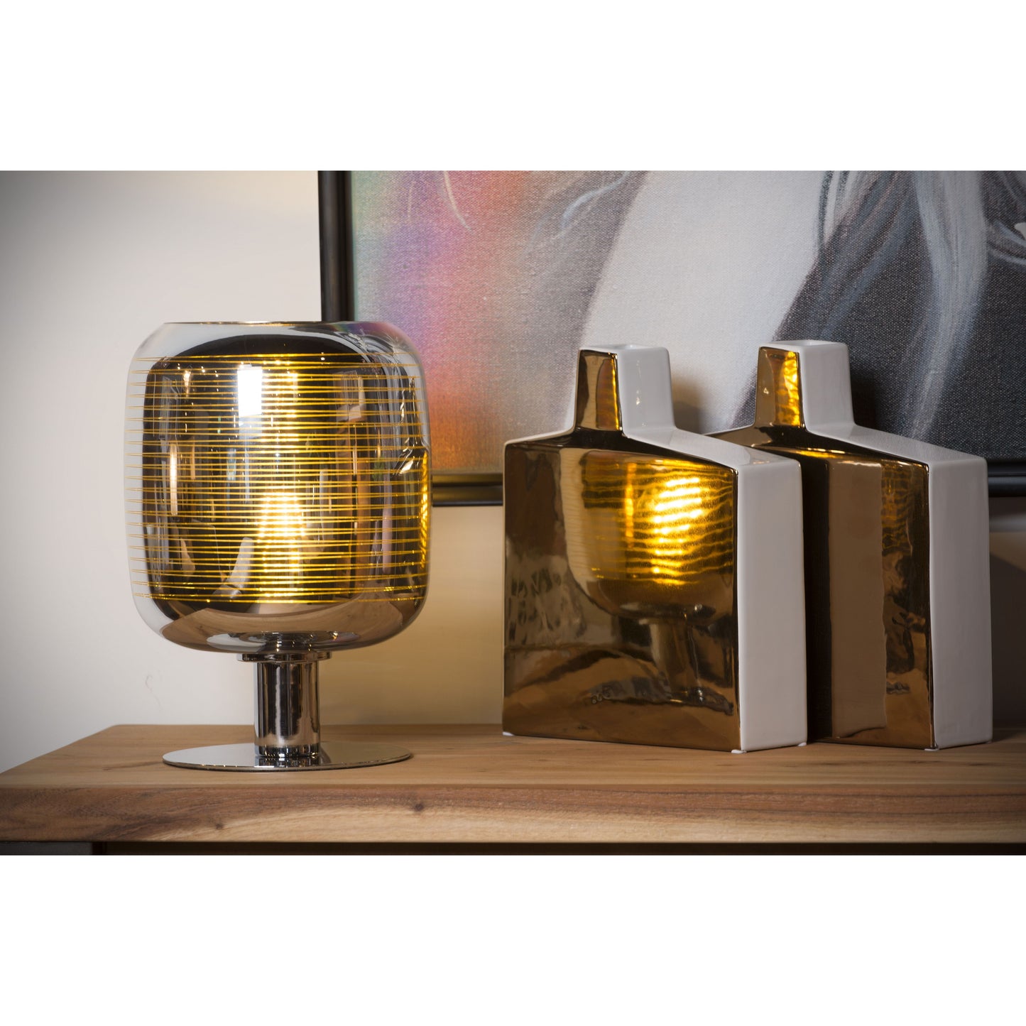 Lucide ERYN - Table lamp - Ø 20 cm - 1xE27 - Chrome