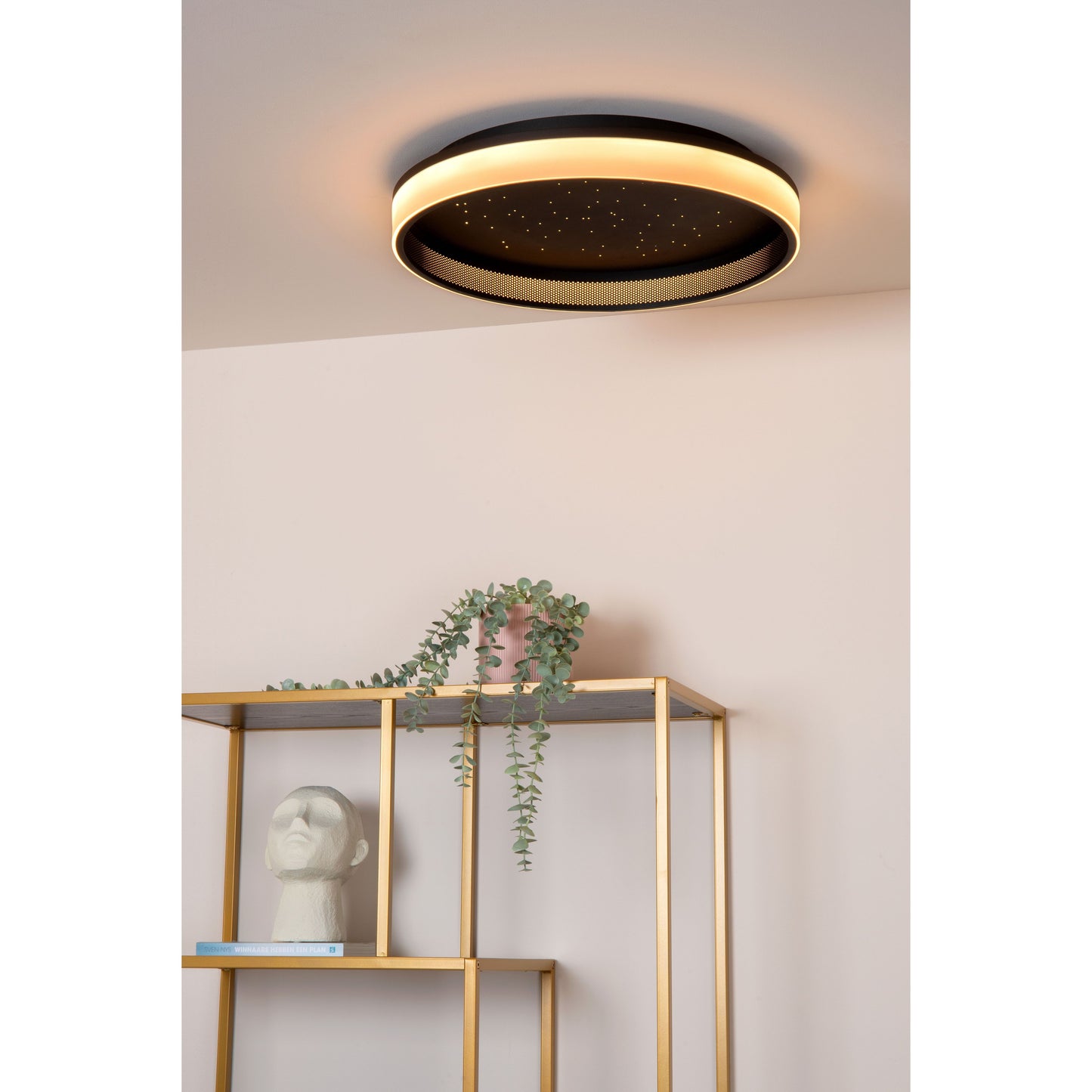 Lucide ESTREJA - Flush ceiling light - Ø 40 cm - LED Dim. - 2500K/3000K - Black