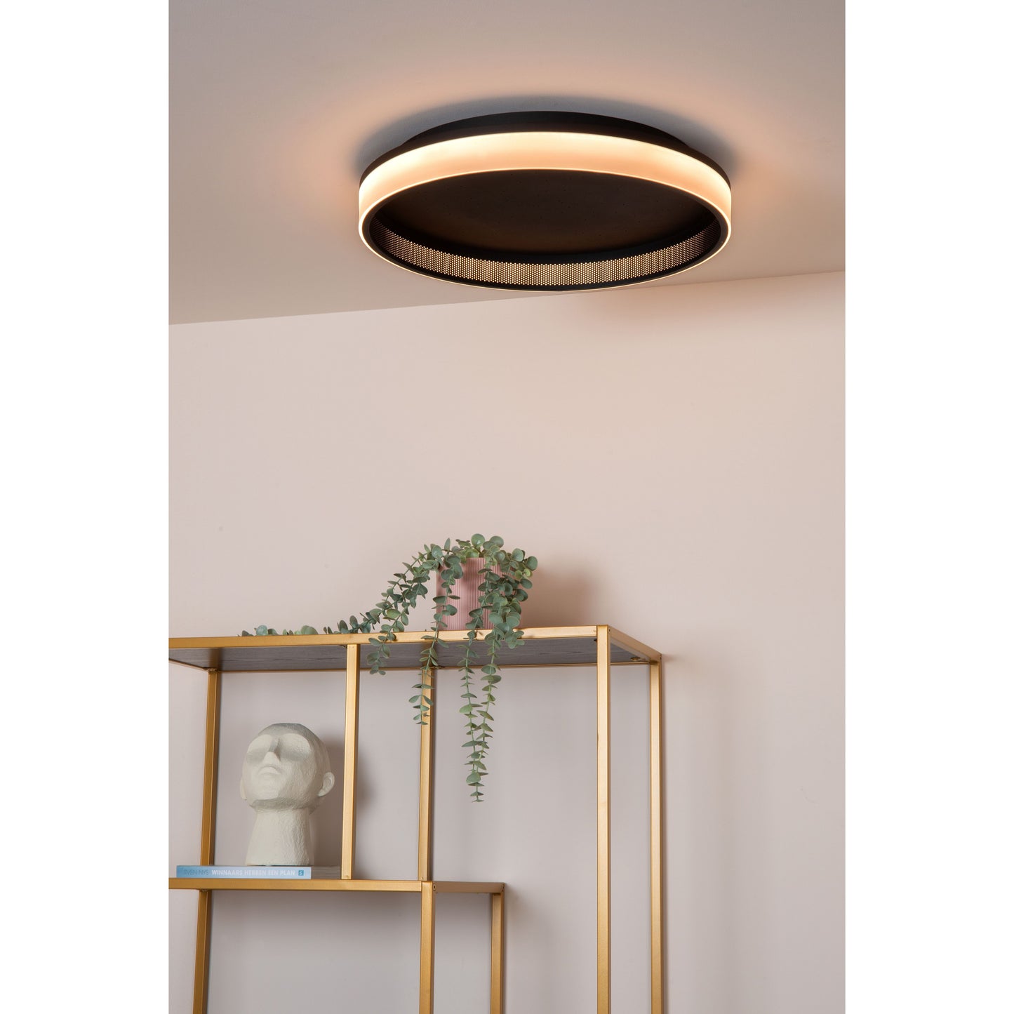 Lucide ESTREJA - Flush ceiling light - Ø 40 cm - LED Dim. - 2500K/3000K - Black