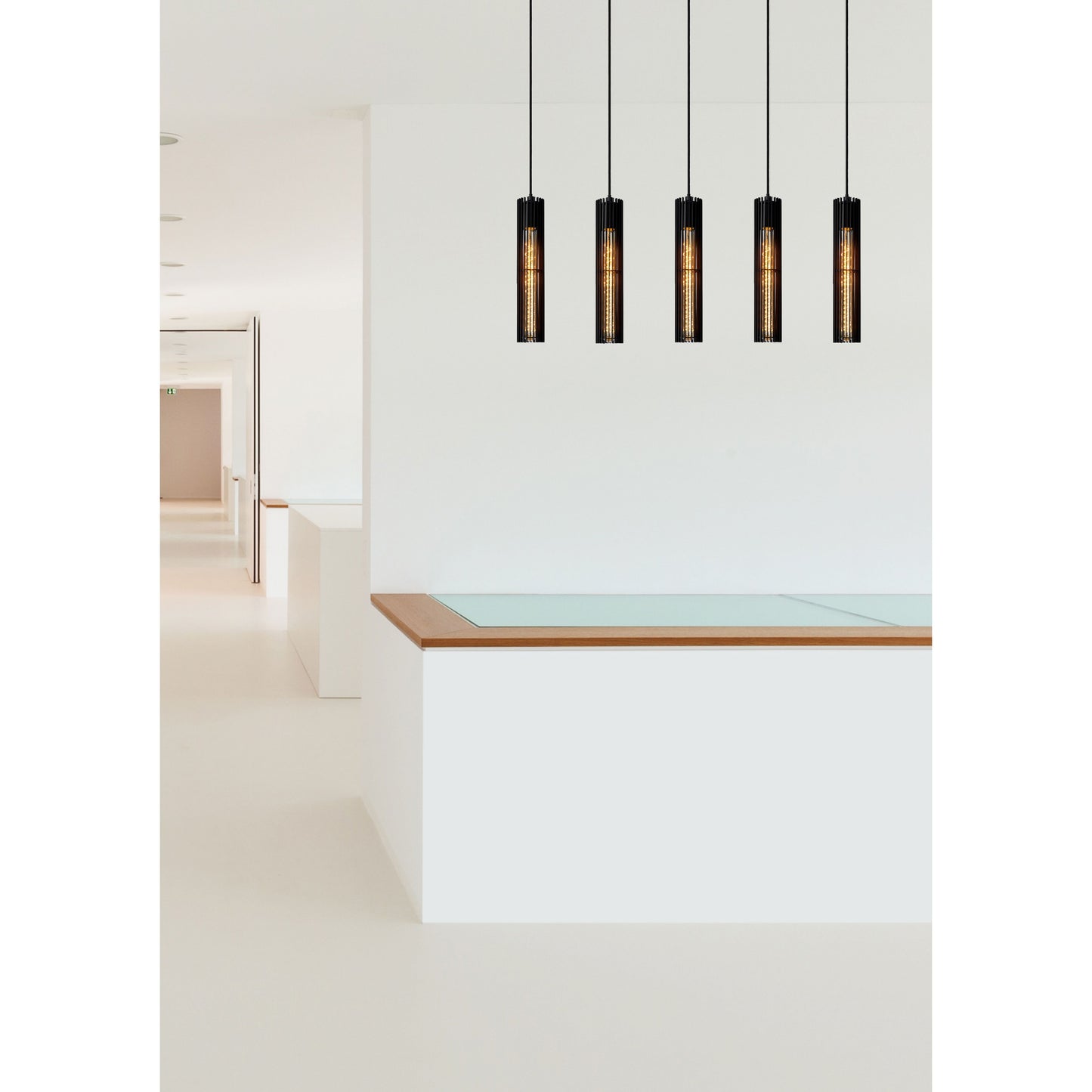 Lucide LIONEL - Pendant light - 5xE27 - Black