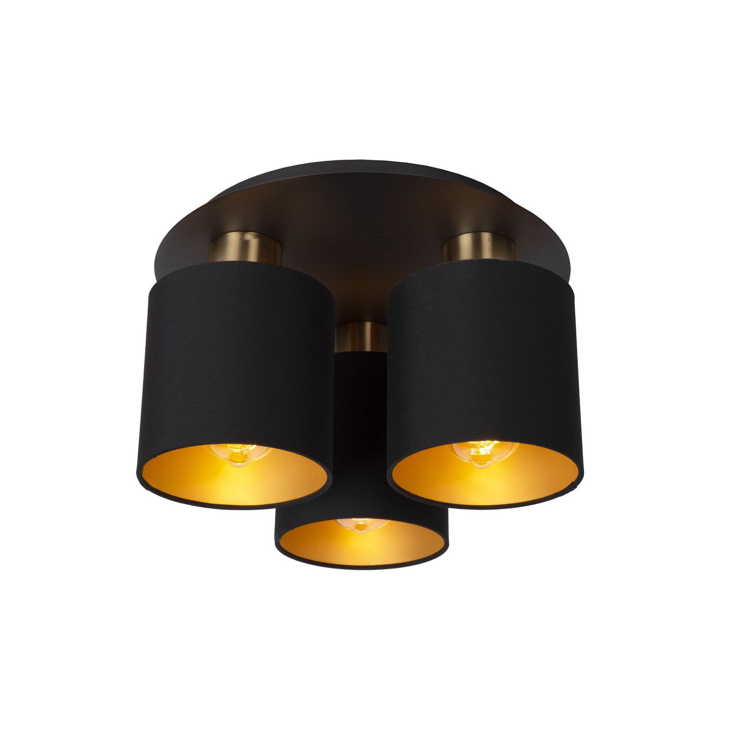 Lucide FUDRAL - Flush ceiling light - Ø 37 cm - 3xE27 - Black