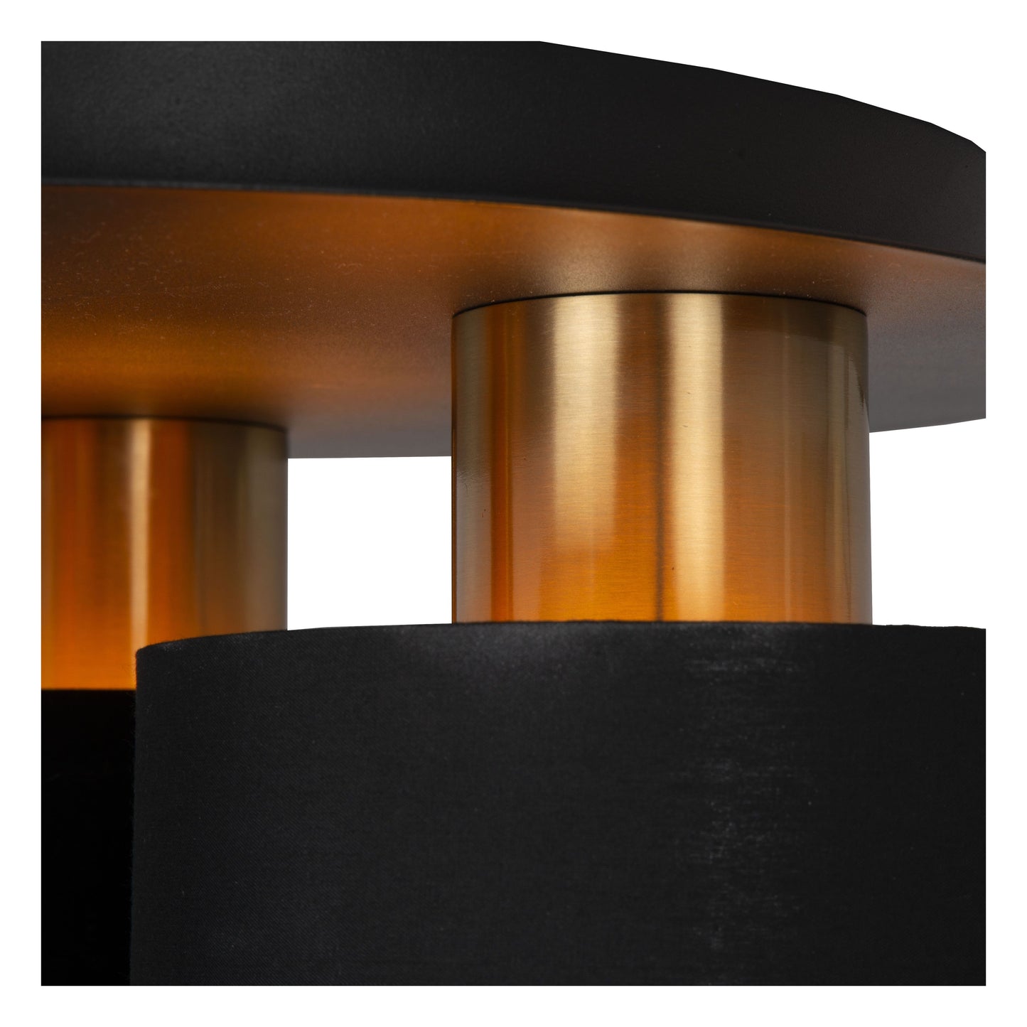 Lucide FUDRAL - Flush ceiling light - Ø 37 cm - 3xE27 - Black