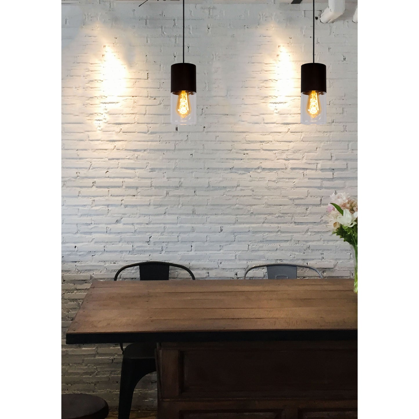 Lucide ZINO - Pendant light - Ø 10 cm - 1xE27 - Smoke Grey
