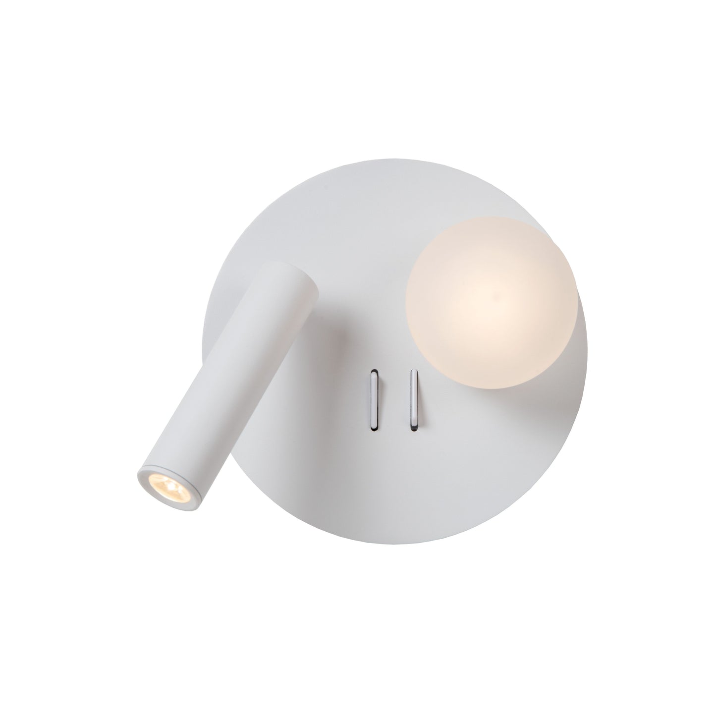 Lucide MATIZ - Bedside lamp / Wall light - LED - 1x3,5W 3000K - With USB charging point - White