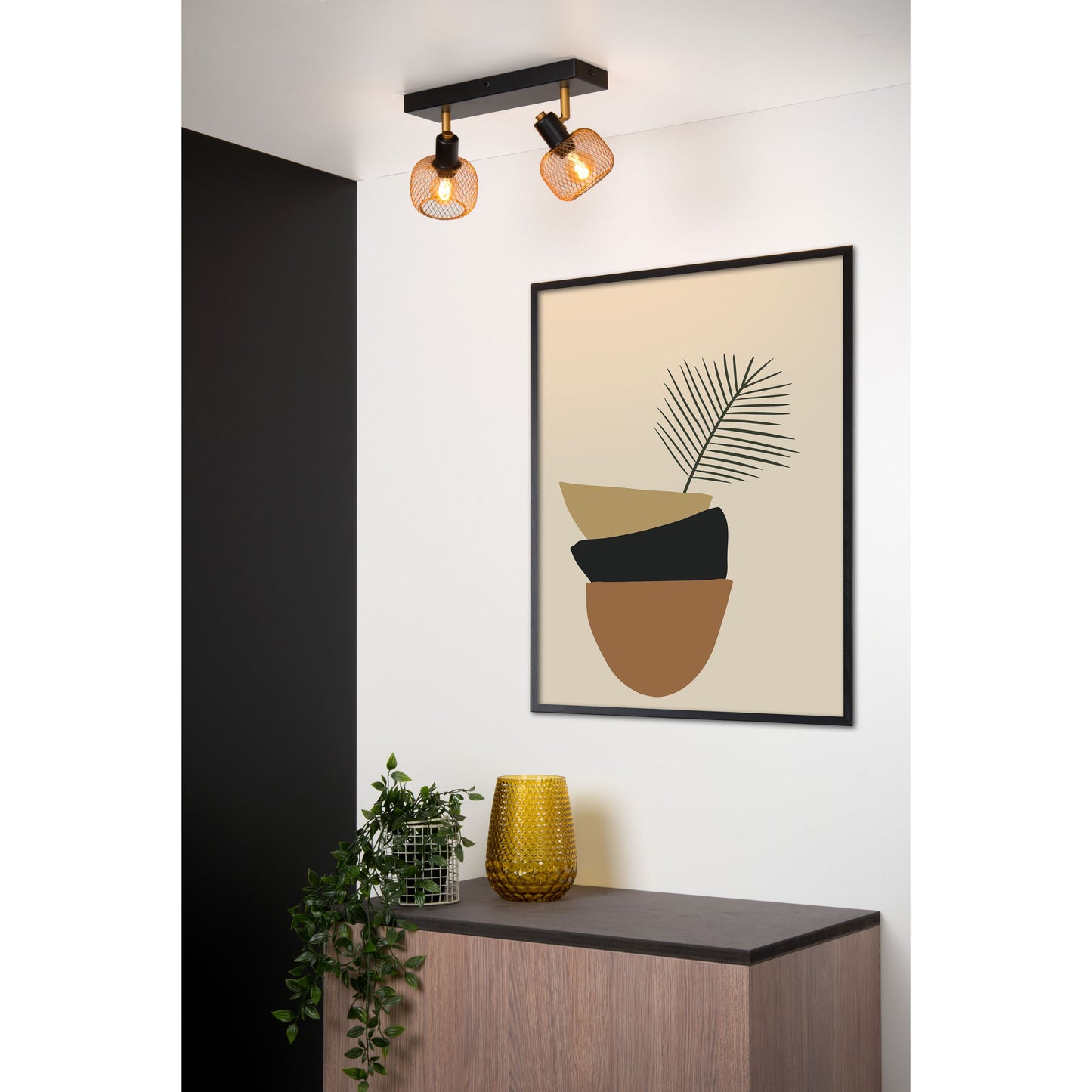 Lucide MAREN - Ceiling spotlight - 2xE14 - Matt Gold / Brass