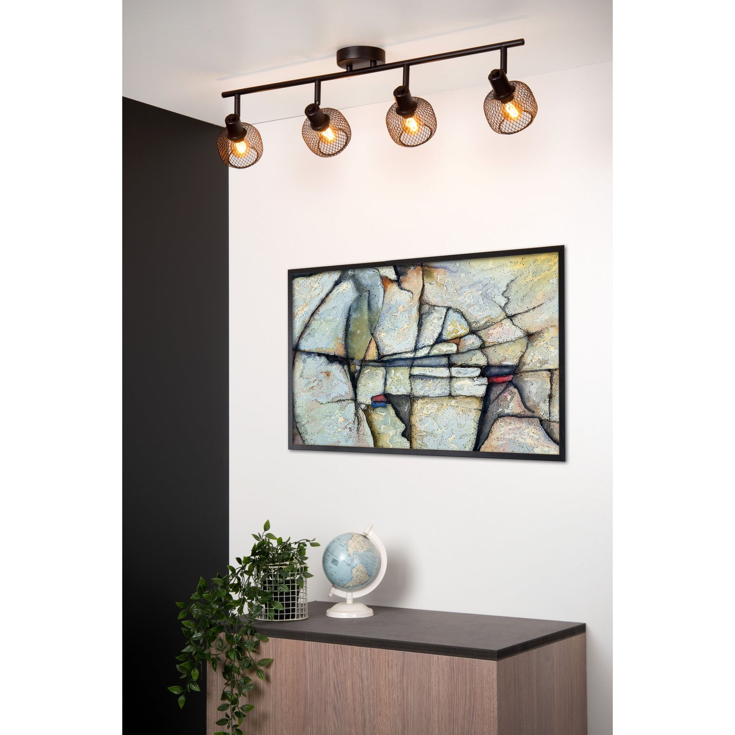 Lucide MAREN - Ceiling spotlight - 4xE14 - Black