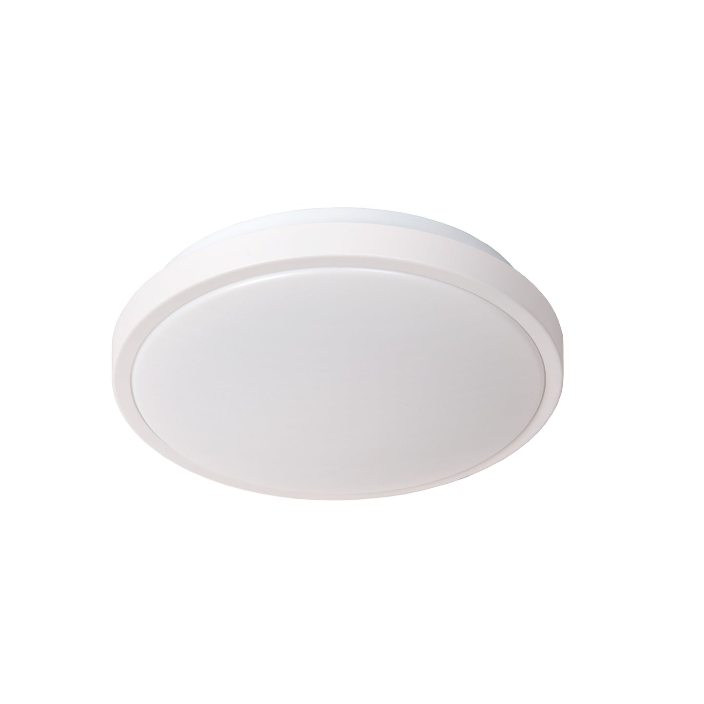 Lucide DASHER - Flush ceiling light Bathroom - Ø 29,3 cm - LED - 1x12W 2700K - IP44 - Motion & Day/Night Sensor - White