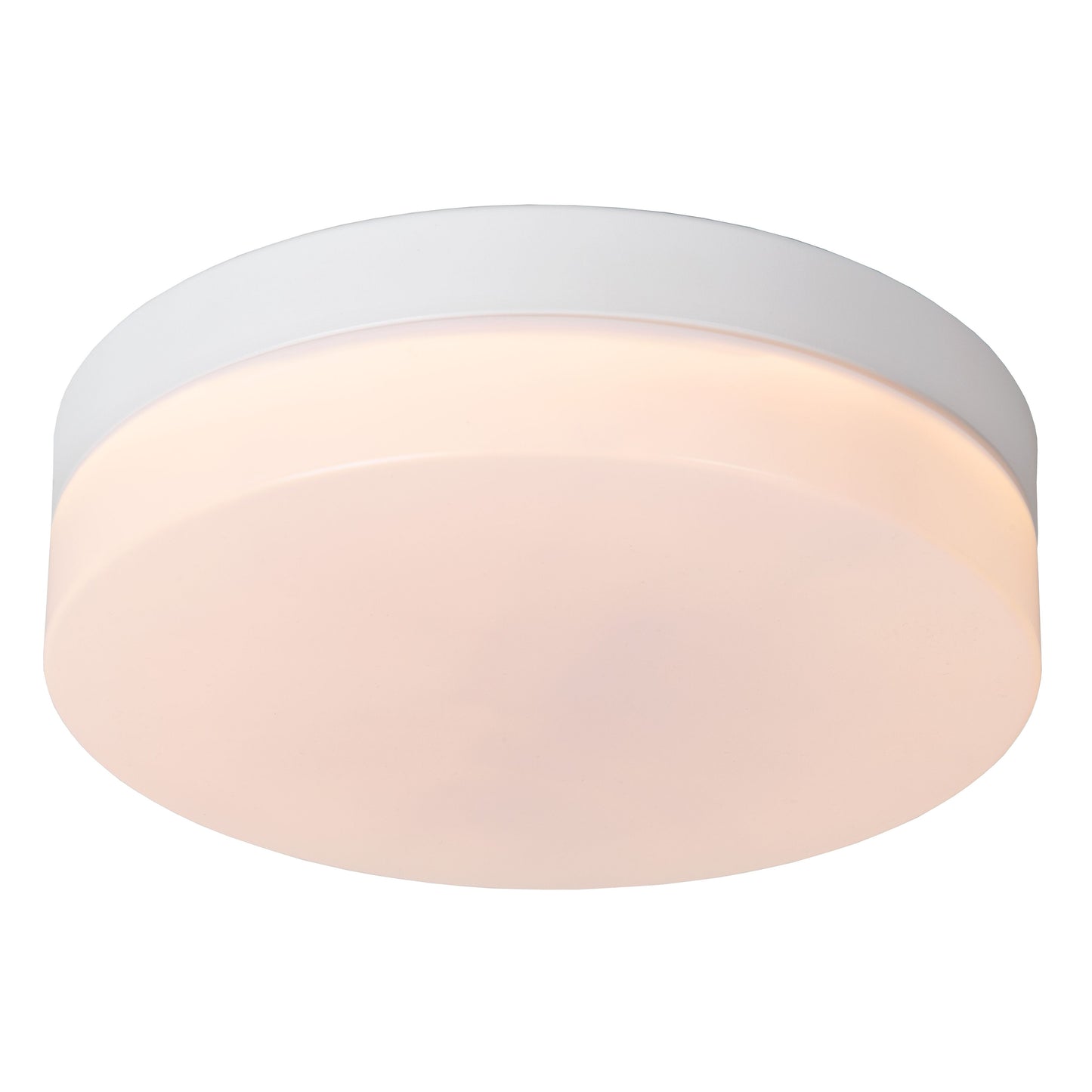 Lucide BISKIT - Flush ceiling light Bathroom - Ø 23 cm - LED - 1x12W 2700K - IP44 - Motion & Day/Night Sensor - White