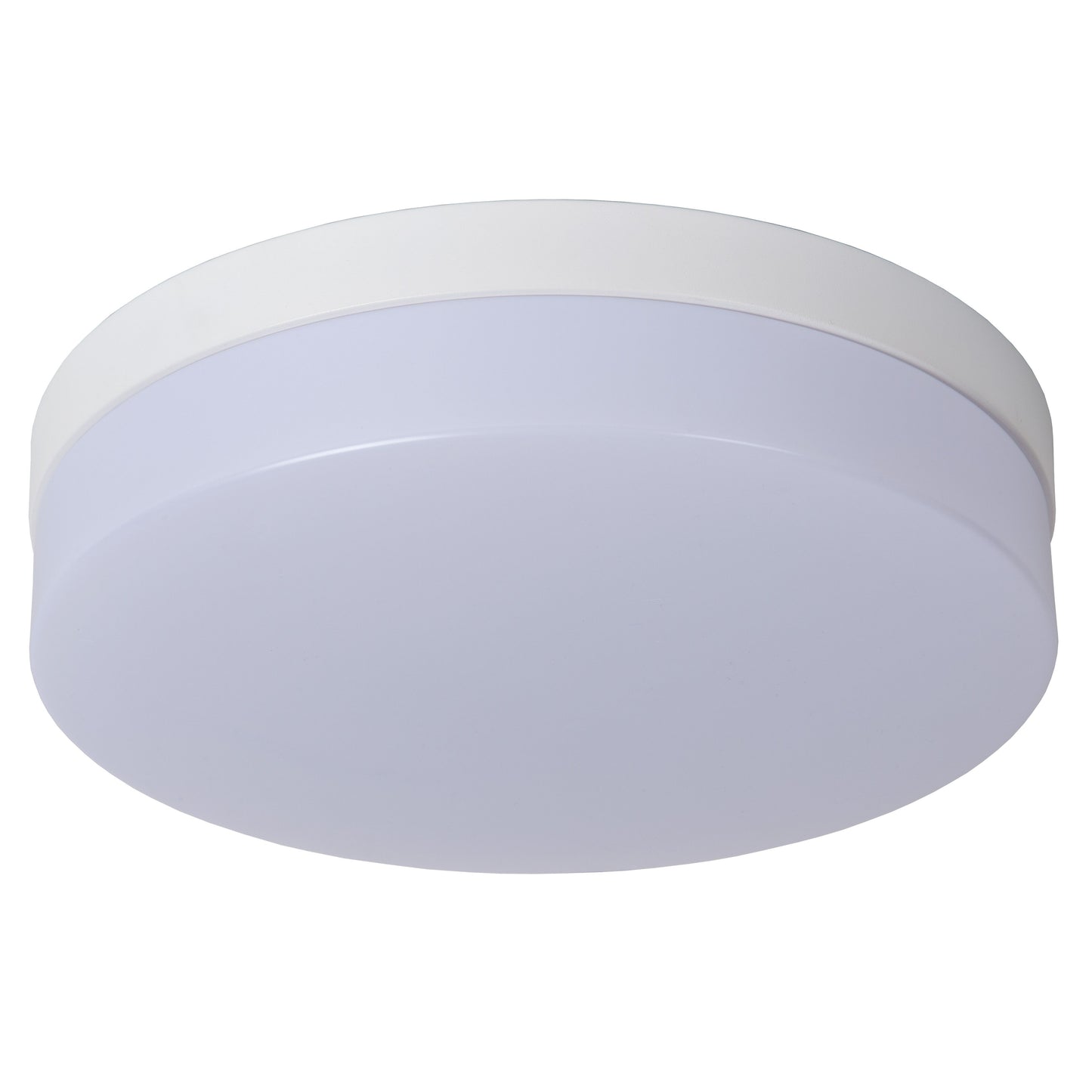 Lucide BISKIT - Flush ceiling light Bathroom - Ø 28 cm - LED - 1x18W 2700K - IP44 - Motion & Day/Night Sensor - White