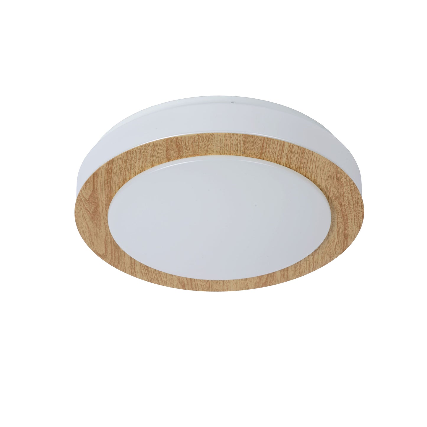 Lucide DIMY - Flush ceiling light Bathroom - Ø 28,6 cm - LED Dim. - 1x12W 3000K - IP21 - 3 StepDim - Light wood