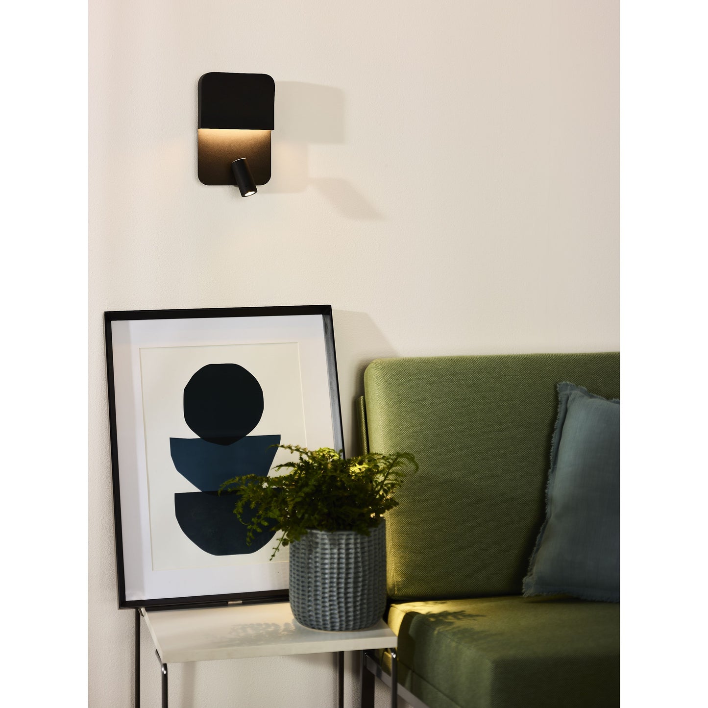 Lucide BOXER - Bedside lamp / Wall light - LED - 3000K - With USB charging point - Black