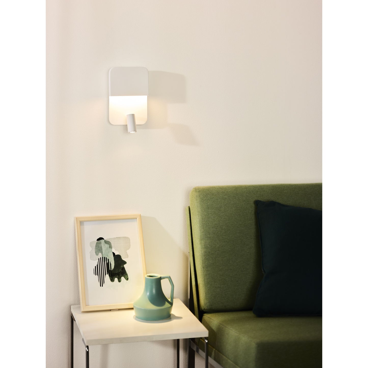 Lucide BOXER - Bedside lamp / Wall light - LED - 3000K - With USB charging point - White